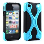 Wholesale iPhone 4 4S X Case (Blue-Black)